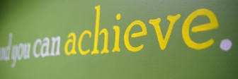"Believe and you can achieve" adorns the walls at both Seeds of Literacy locations.